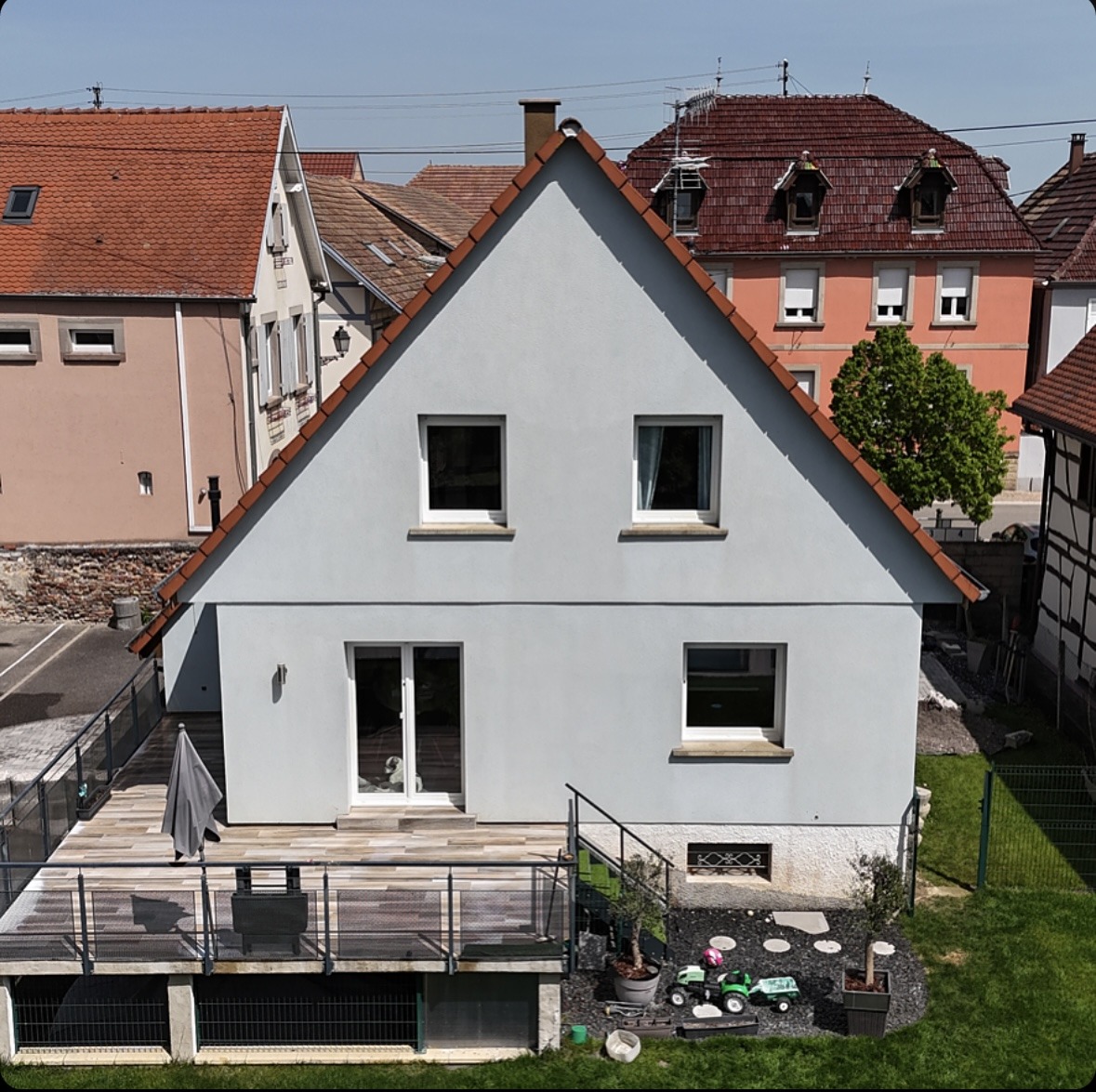 Nettoyage façade par drone en Alsace